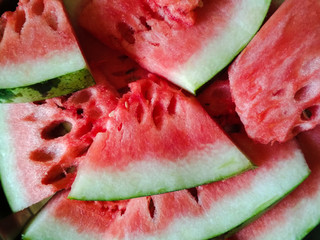 Full frame shot of watermelon slices