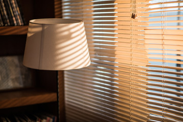 White lamp and window and sunlight.