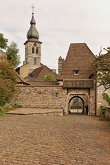 Blick auf St Lucia in Stolberg, Rheinland