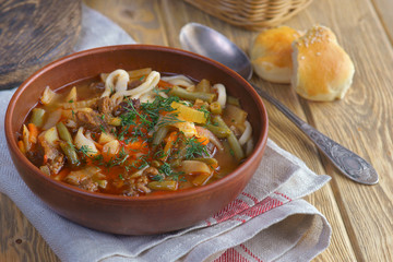 thick soup lagman