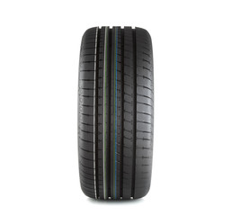 new tyre isolated on white background