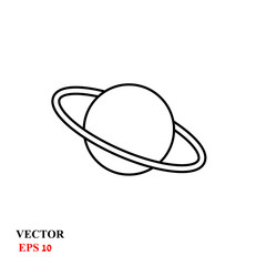 Saturn icon. vector illustration