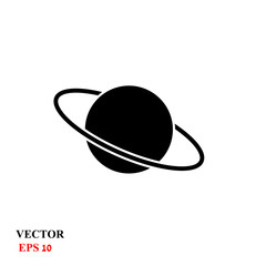 Saturn icon. vector illustration