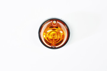 truck front turn signal lamp with a yellow plastic glass 