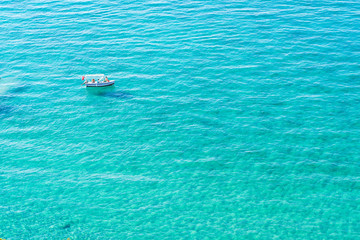 boat in the open sea