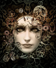 Plakaty  Steampunk Portrait 3d CG