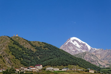 Mount Kazbek, Caucasus Mountains, Georgia, Stepantsminda, Kazbegi