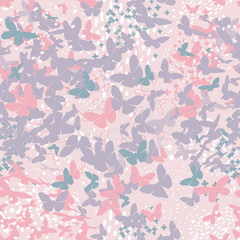 Butterfly. Seamless vector pattern 