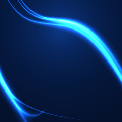 Blue light background curve line technology digital lighting background.