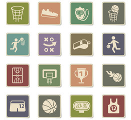 basketball icon set