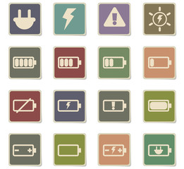 battery icon set