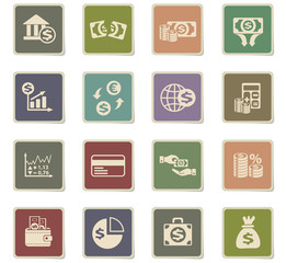 business finance icon set