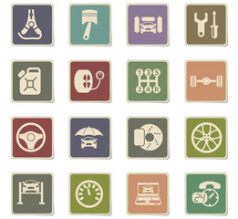 car service icon set