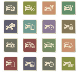 car service icon set