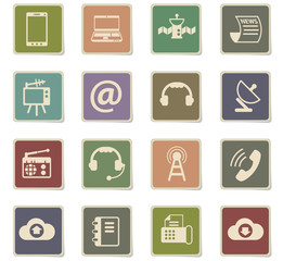 communication icon set