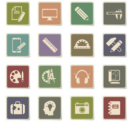 creative process icon set