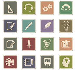 creative process icon set