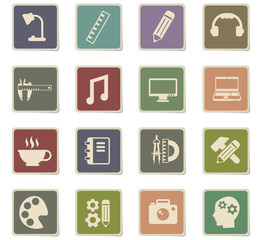 creative process icon set