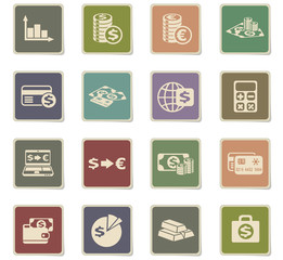 currency exchange icon set