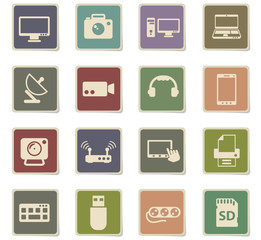 devices icon set