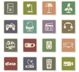 home appliances icon set
