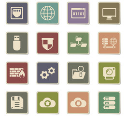 hosting provider icon set