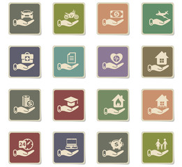 insurance icon set