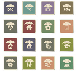 insurance icon set