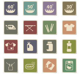 laundry icon set