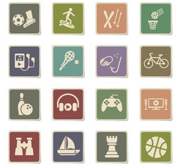 leisure icon set