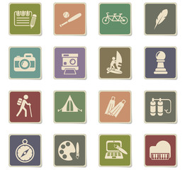 leisure icon set