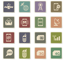 mobile connection icon set