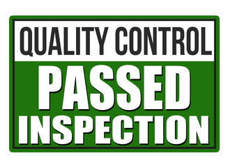 Inspection passed green sign