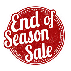 End of season sale grunge rubber stamp