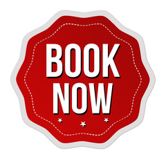 Book now label or sticker