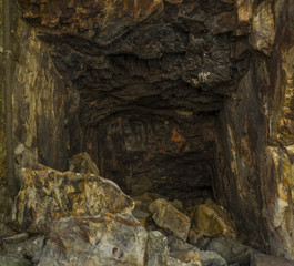 entrance to a small cave