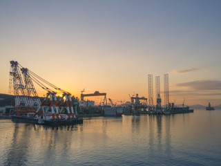 Fototapeta premium sunset on the bay