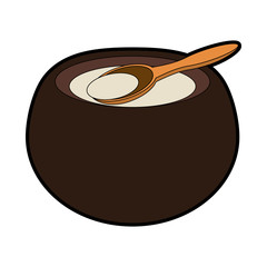 SPA aromatherapy bowl vector illustration graphic design