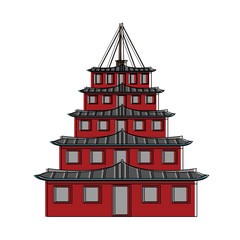 Asian palace symbol vector illustration graphic design