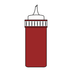 Ketchup sauce bottle vector illustration graphic design