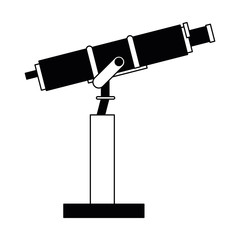 Big telescope isolated vector illustration graphic design