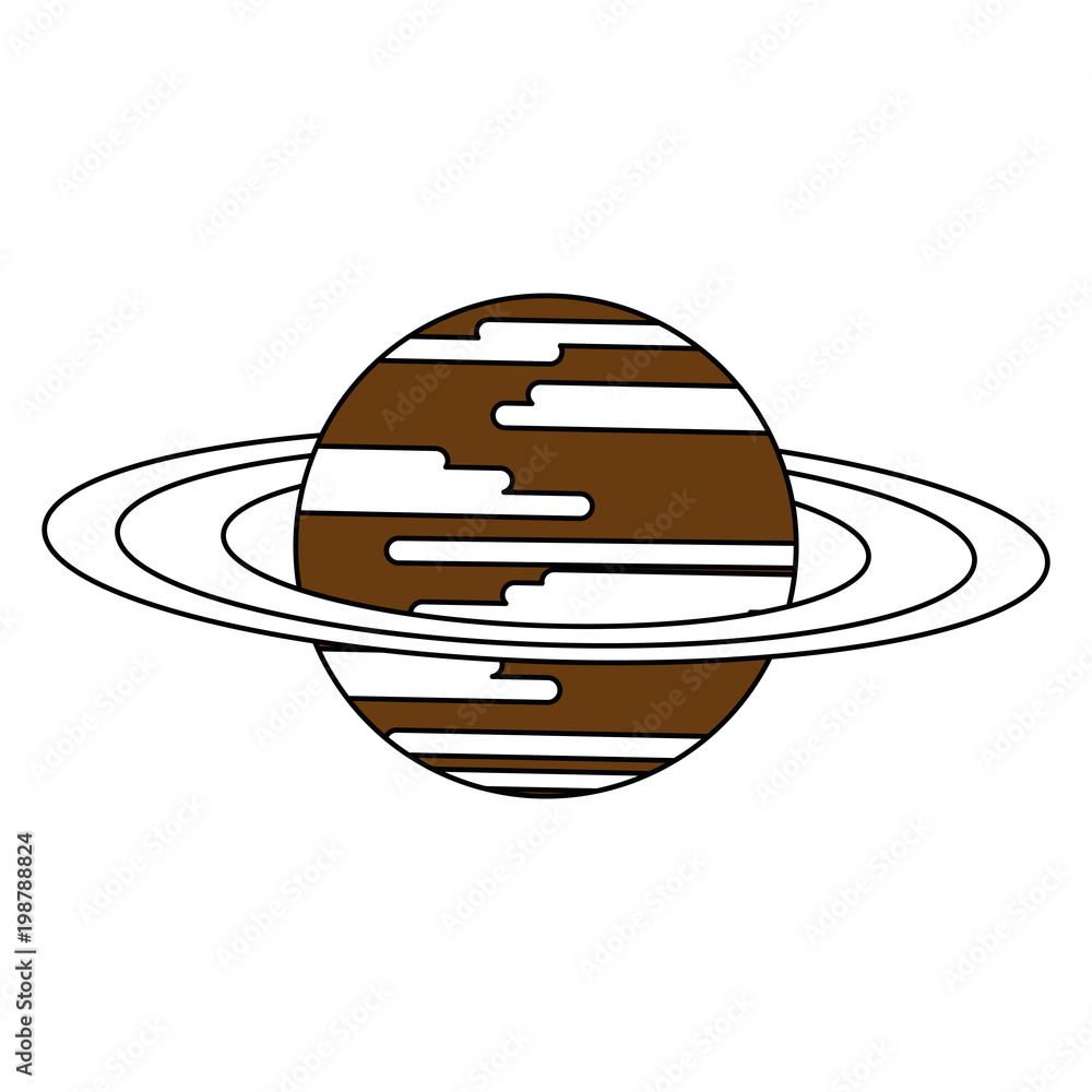 Poster Saturn space planet vector illustration graphic design