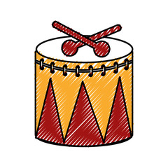 Fototapeta na wymiar carnival drum instrument icon