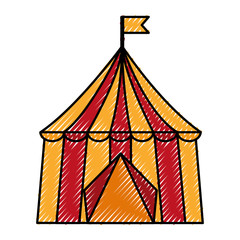 circus tent isolated icon