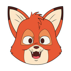 Cute fox cartoon vector illustration graphic design