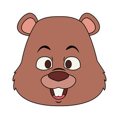 Cute beaver cartoon vector illustration graphic design