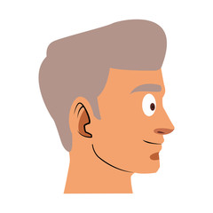 Man head cartoon vector illustration graphic design