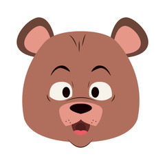 Cute bear cartoon vector illustration graphic design
