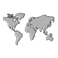 world maps silhouette icon