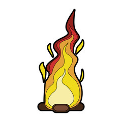 Bonfire cartoon isolated vector illustration graphic design